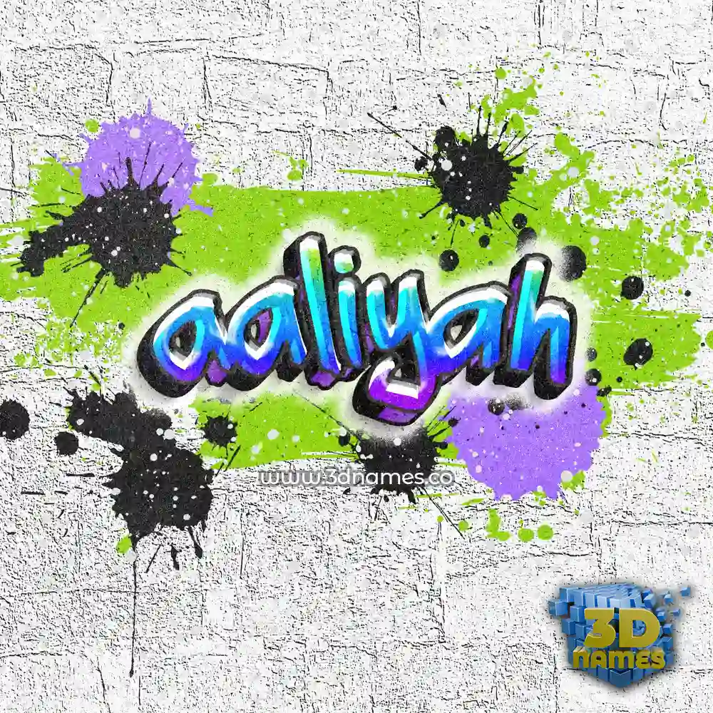 aaliyah in Graffiti Grunge style - 3D name wallpaper