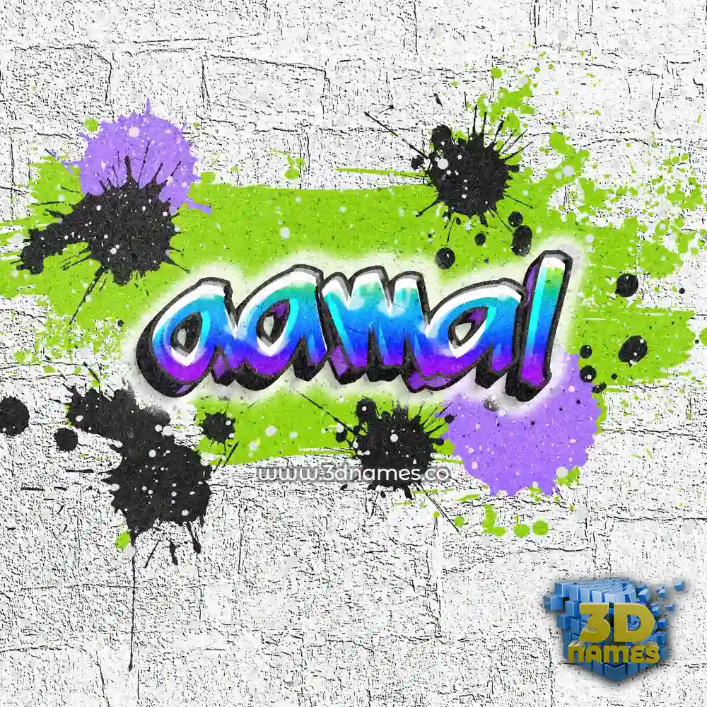 aamal in Graffiti Grunge style - 3D name wallpaper
