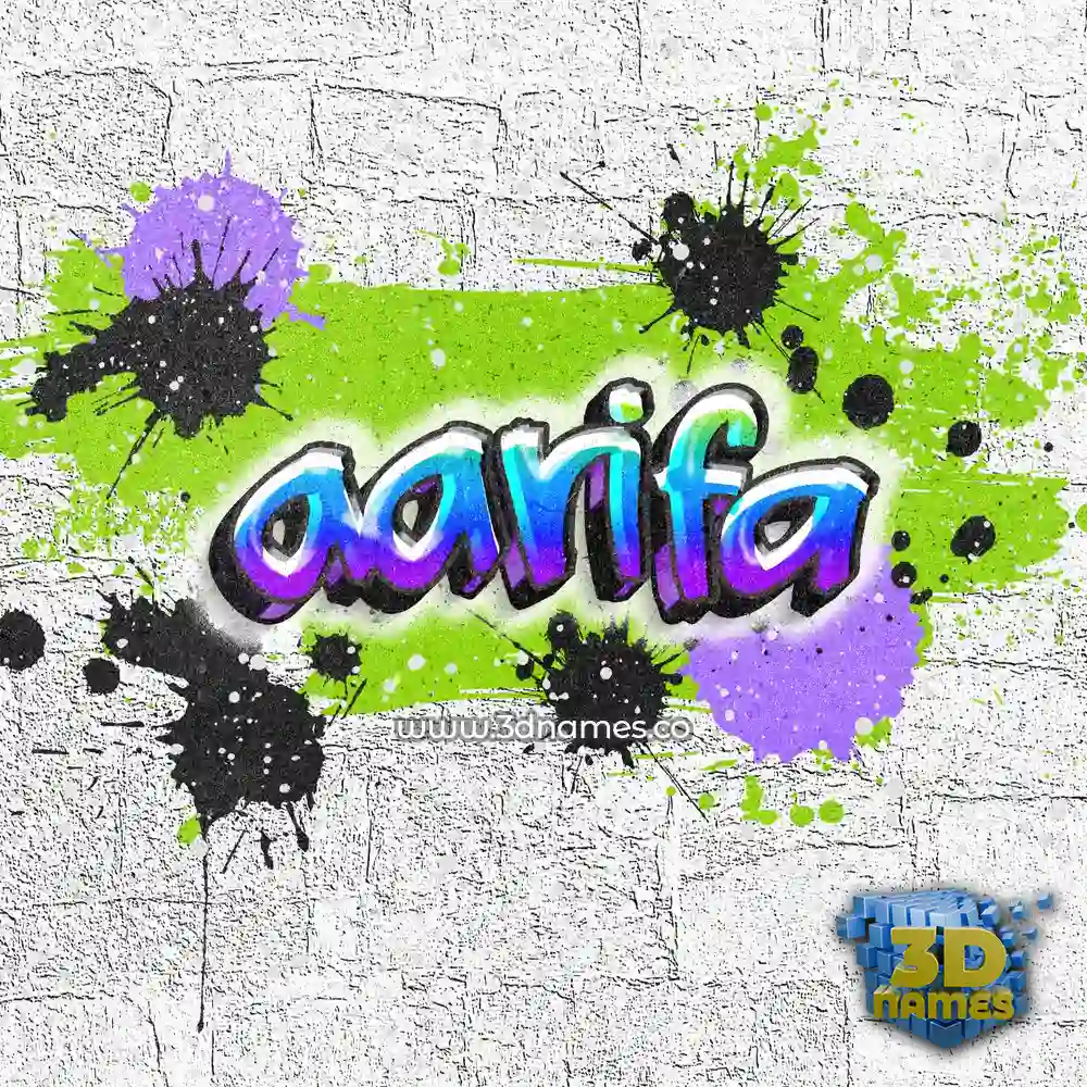 aarifa in Graffiti Grunge style - 3D name wallpaper
