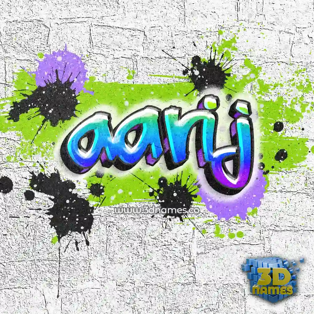 aarij in Graffiti Grunge style - 3D name wallpaper