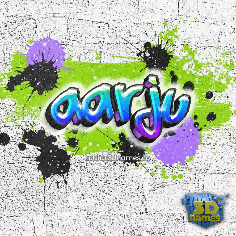 aarju in Graffiti Grunge style - 3D name wallpaper