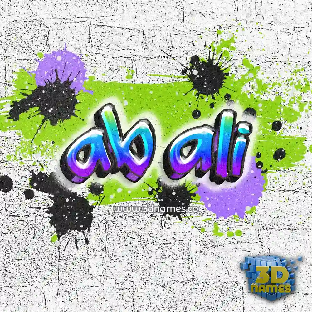 ab ali in Graffiti Grunge style - 3D name wallpaper