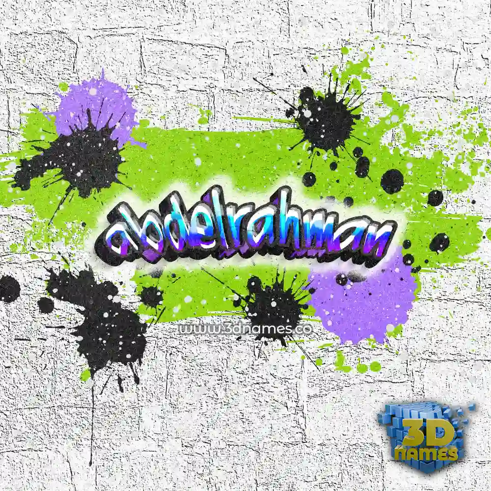 abdelrahman in Graffiti Grunge style - 3D name wallpaper