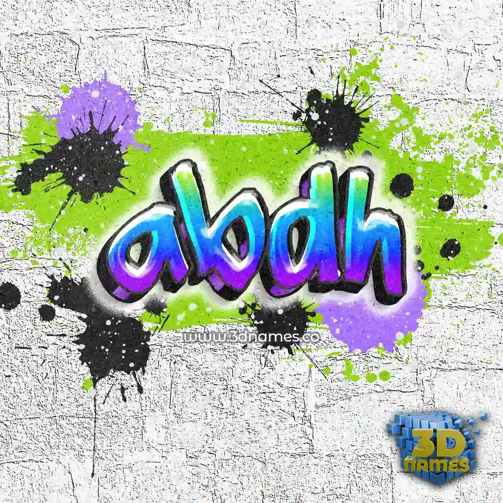 abdh in Graffiti Grunge style - 3D name wallpaper