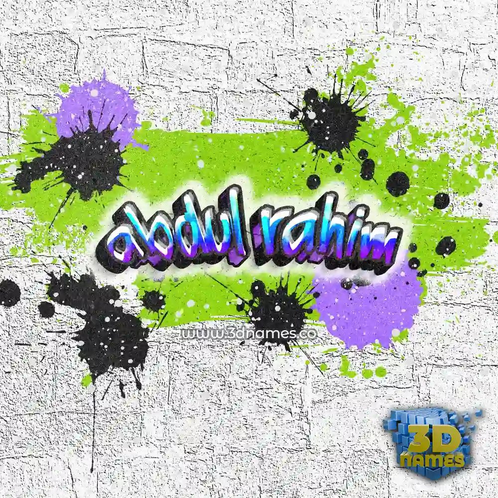 abdul rahim in Graffiti Grunge style - 3D name wallpaper
