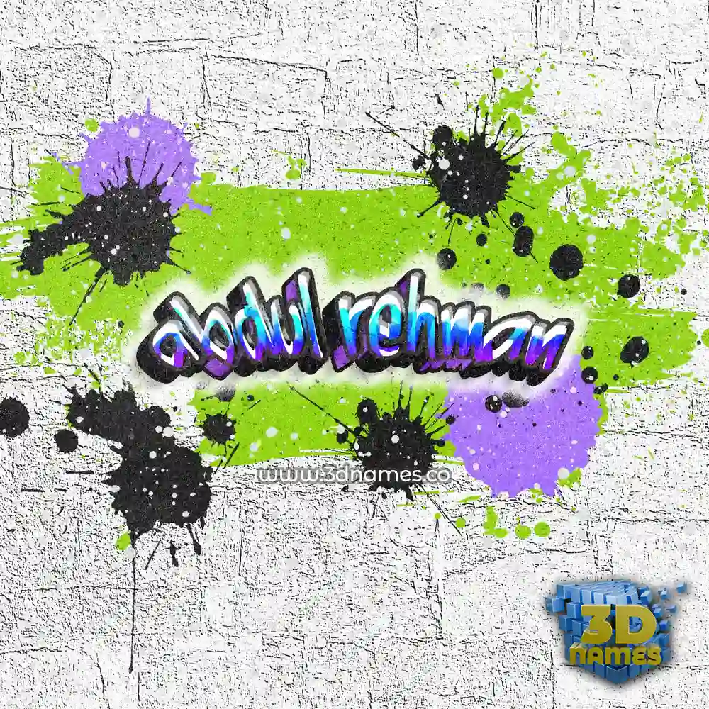 abdul rehman in Graffiti Grunge style - 3D name wallpaper