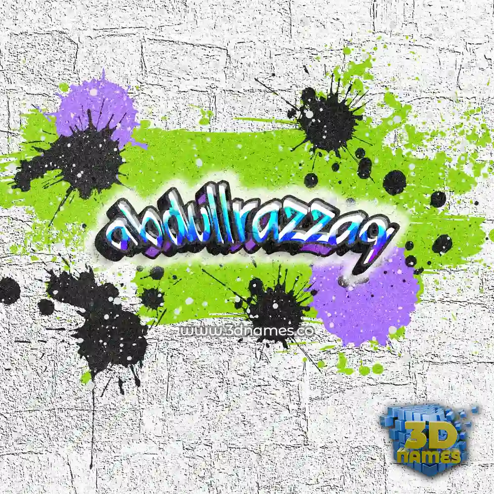 abdullrazzaq in Graffiti Grunge style - 3D name wallpaper