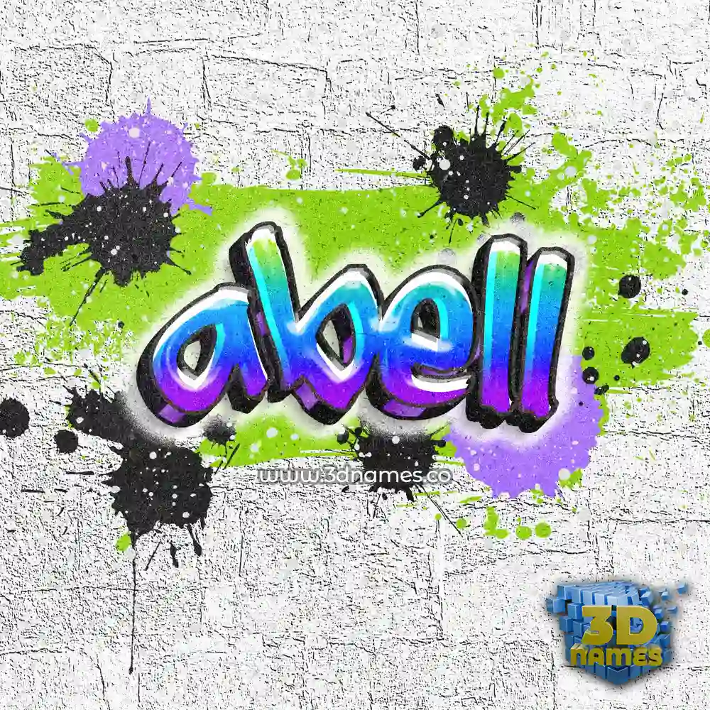 abell in Graffiti Grunge style - 3D name wallpaper