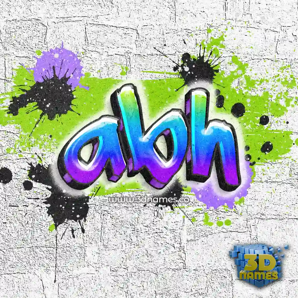abh in Graffiti Grunge style - 3D name wallpaper