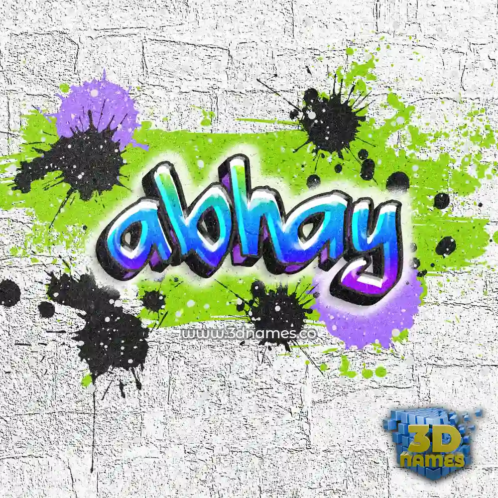 abhay in Graffiti Grunge style - 3D name wallpaper