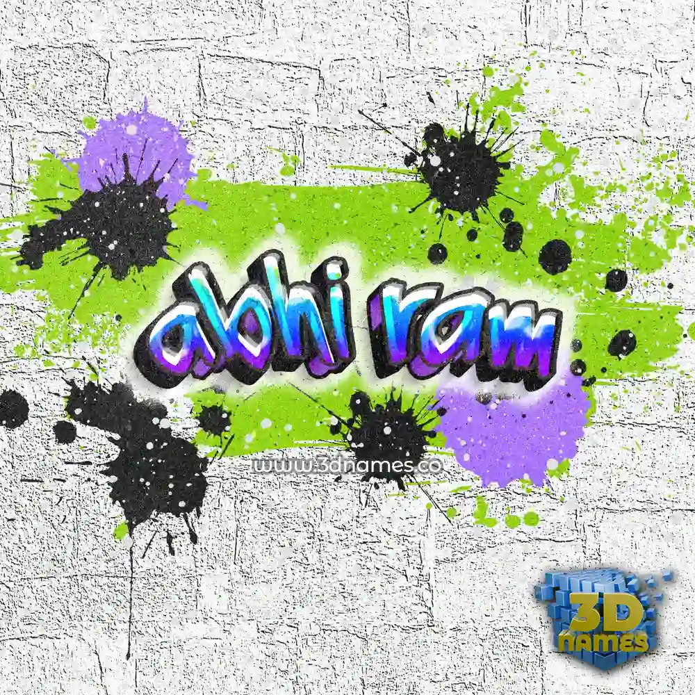 abhi ram in Graffiti Grunge style - 3D name wallpaper