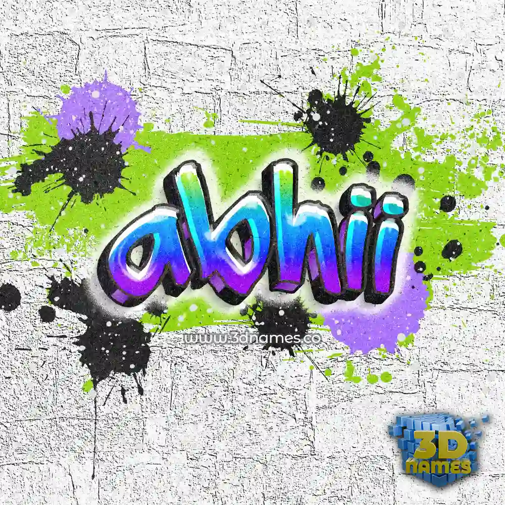 abhii in Graffiti Grunge style - 3D name wallpaper