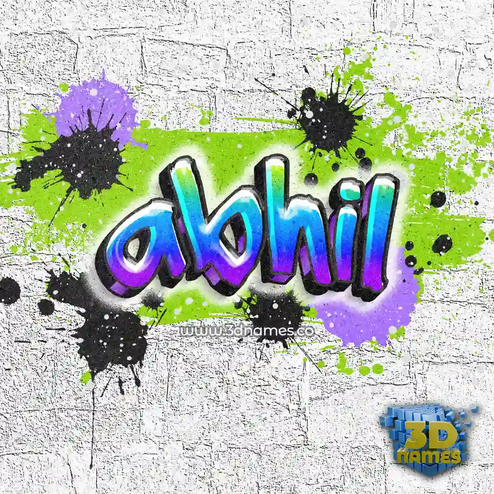 abhil in Graffiti Grunge style - 3D name wallpaper