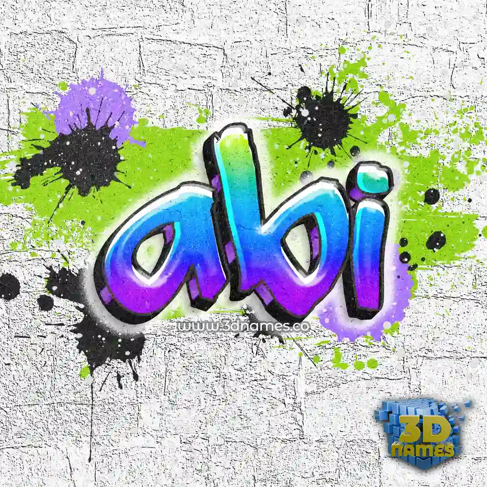 abi in Graffiti Grunge style - 3D name wallpaper