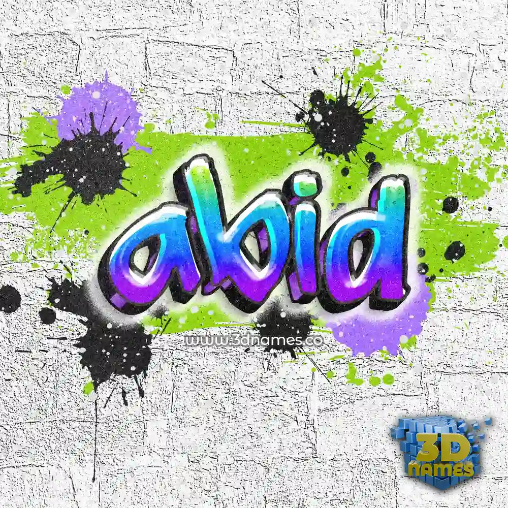 abid in Graffiti Grunge style - 3D name wallpaper