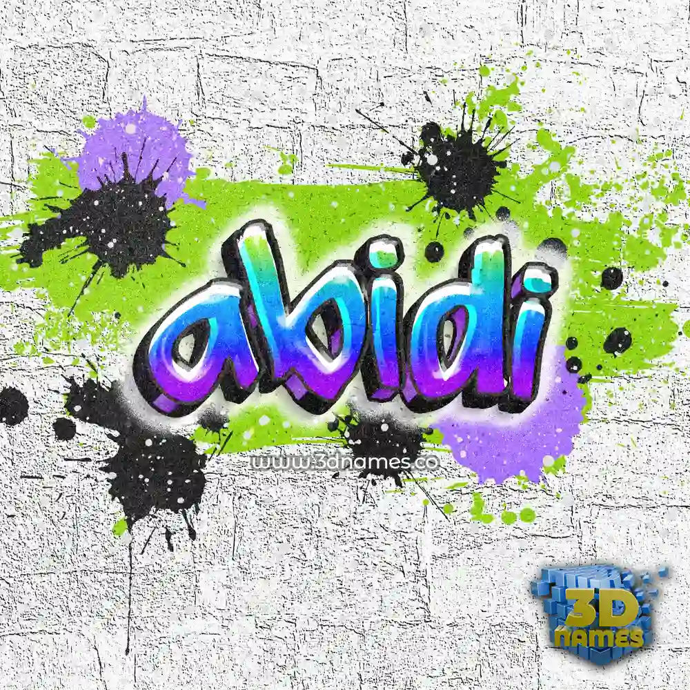 abidi in Graffiti Grunge style - 3D name wallpaper