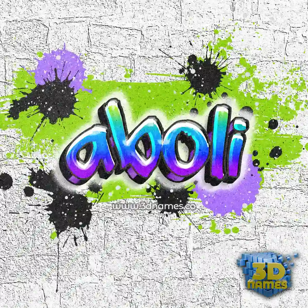 aboli in Graffiti Grunge style - 3D name wallpaper