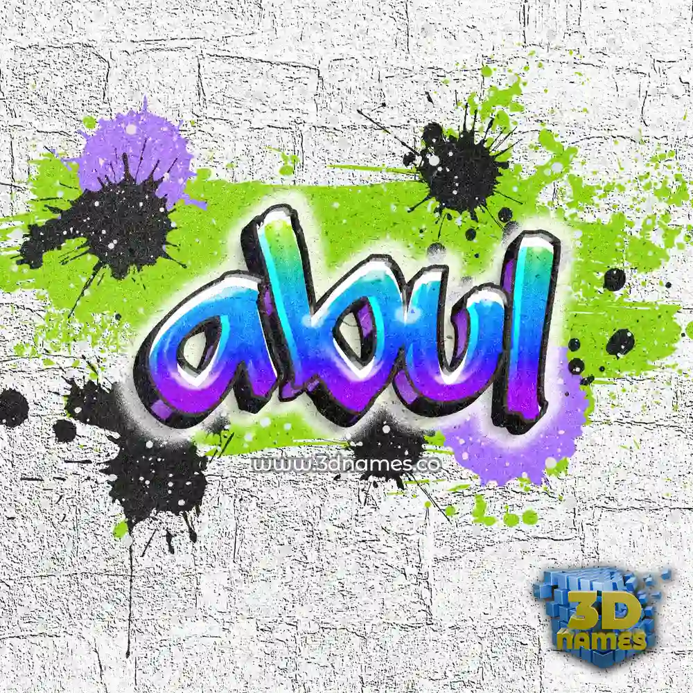 abul in Graffiti Grunge style - 3D name wallpaper