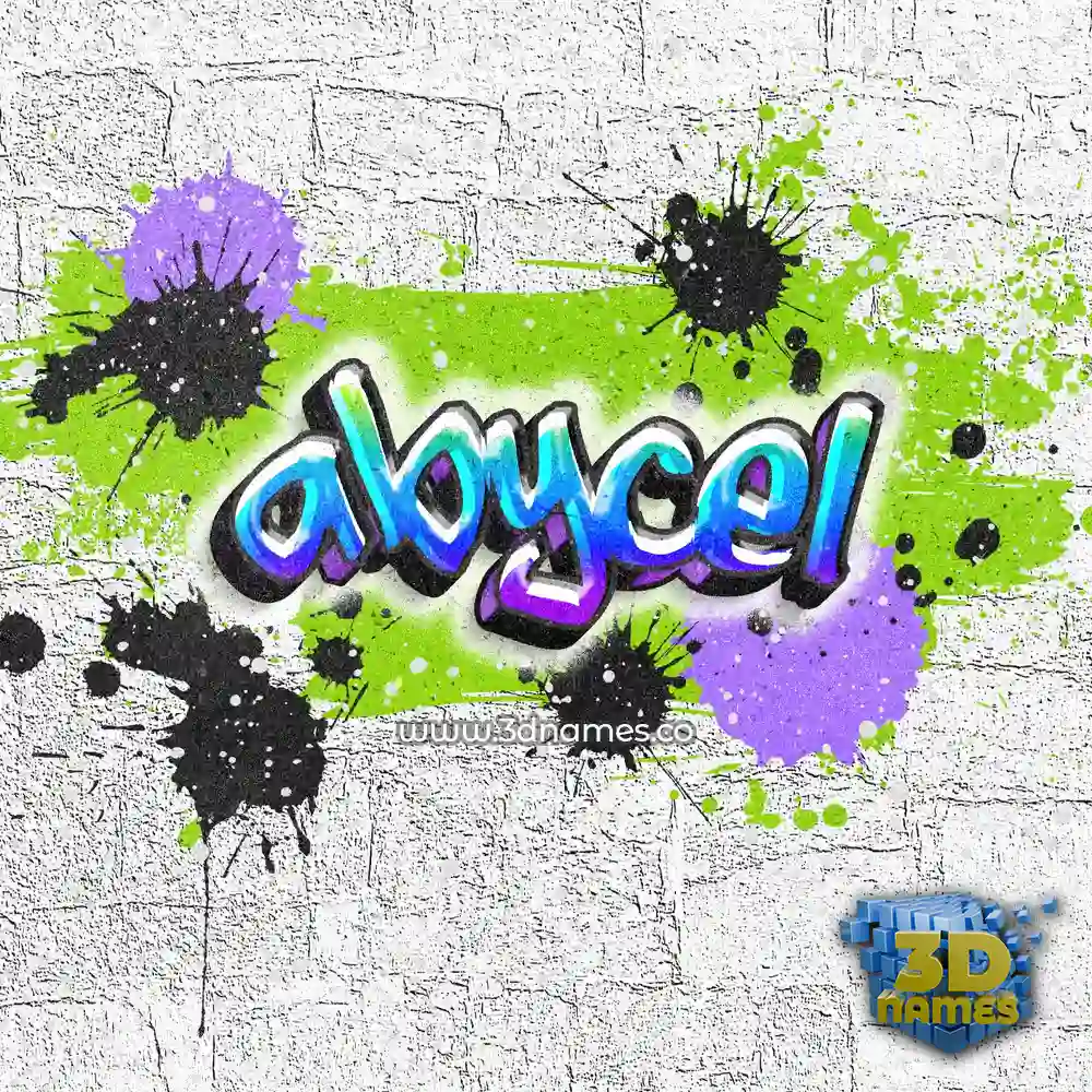 abycel in Graffiti Grunge style - 3D name wallpaper