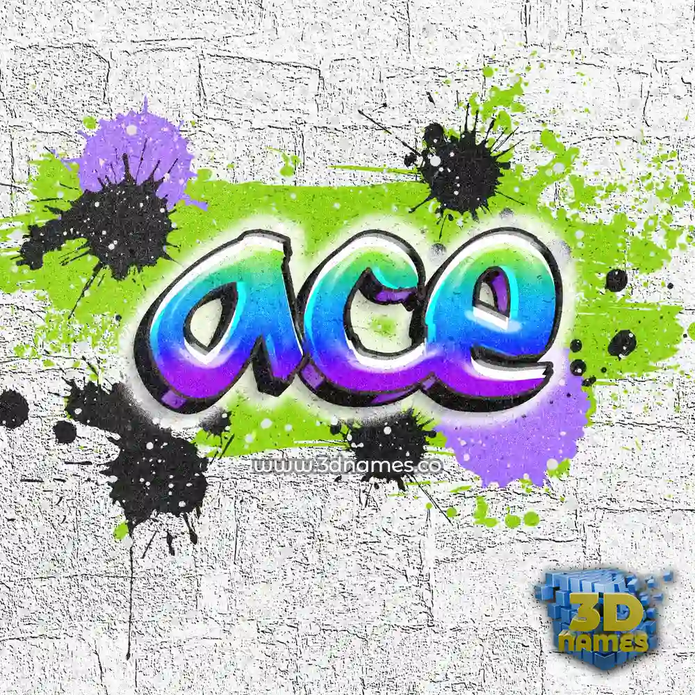 ace in Graffiti Grunge style - 3D name wallpaper
