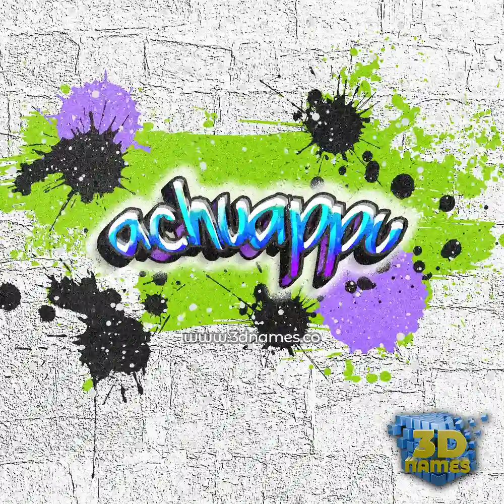 achuappu in Graffiti Grunge style - 3D name wallpaper