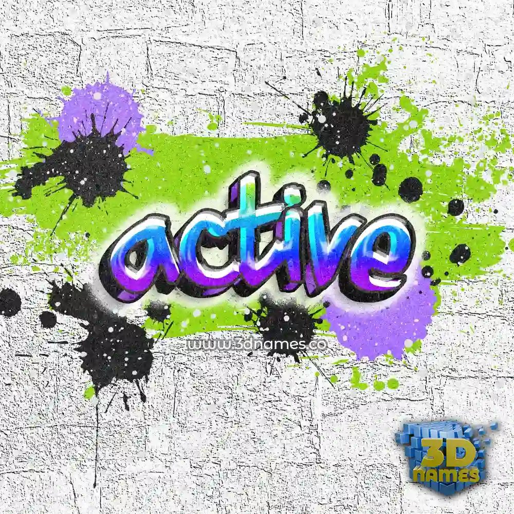 active in Graffiti Grunge style - 3D name wallpaper