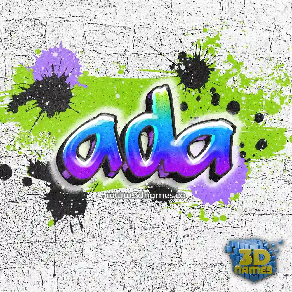 ada in Graffiti Grunge style - 3D name wallpaper