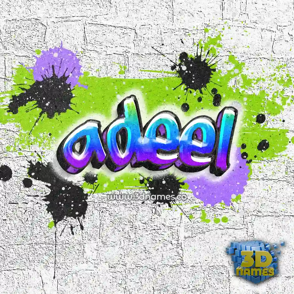 adeel in Graffiti Grunge style - 3D name wallpaper