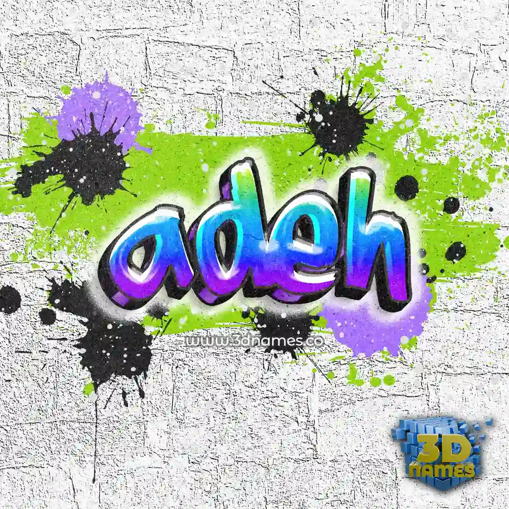 adeh in Graffiti Grunge style - 3D name wallpaper
