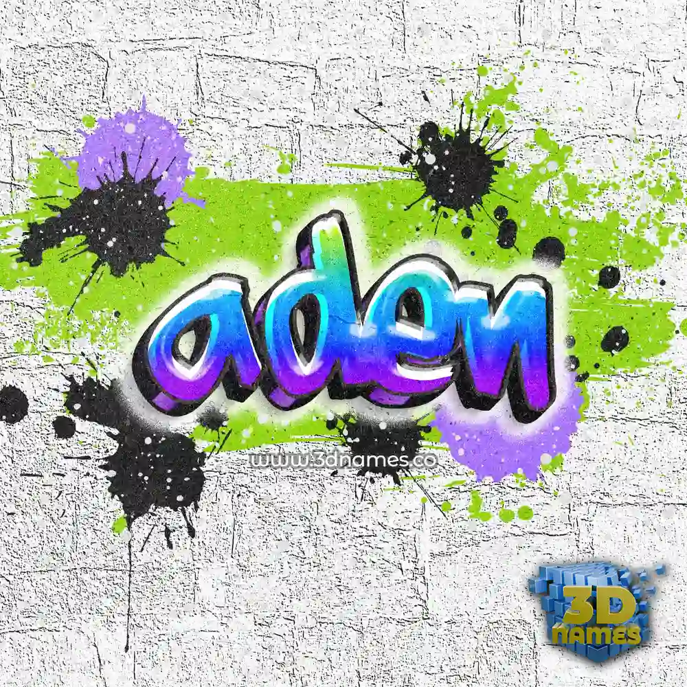 aden in Graffiti Grunge style - 3D name wallpaper
