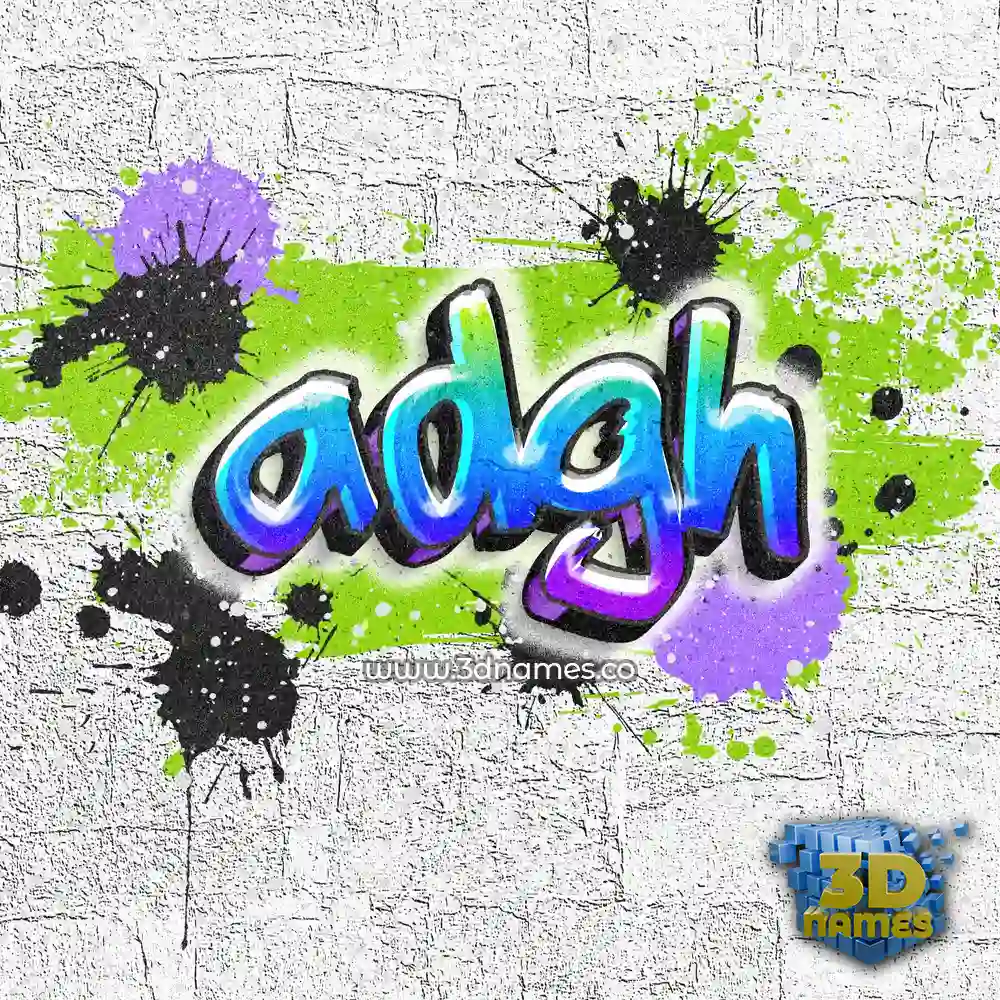 adgh in Graffiti Grunge style - 3D name wallpaper