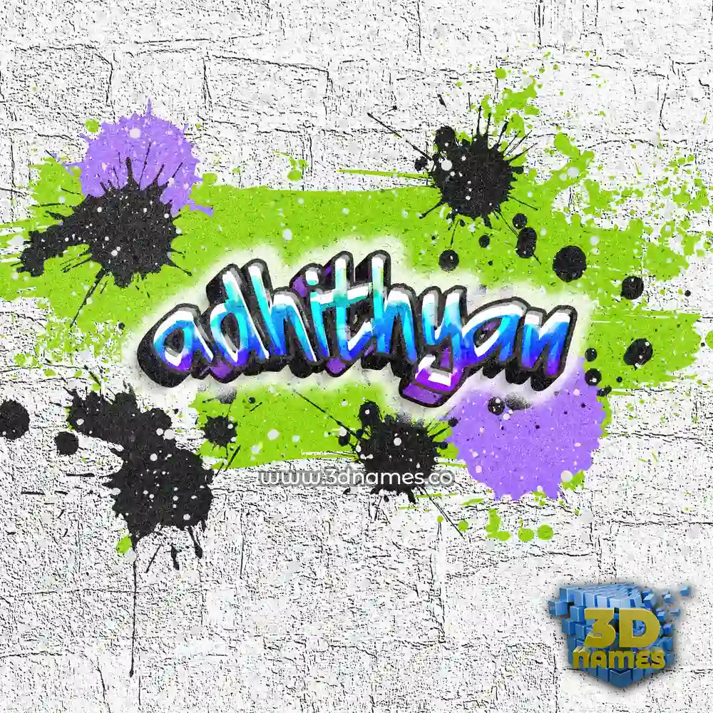 adhithyan in Graffiti Grunge style - 3D name wallpaper