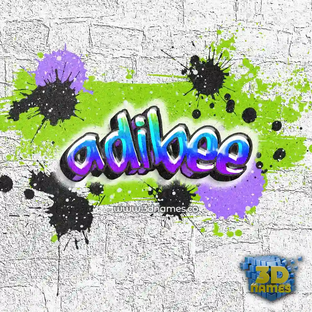 adibee in Graffiti Grunge style - 3D name wallpaper