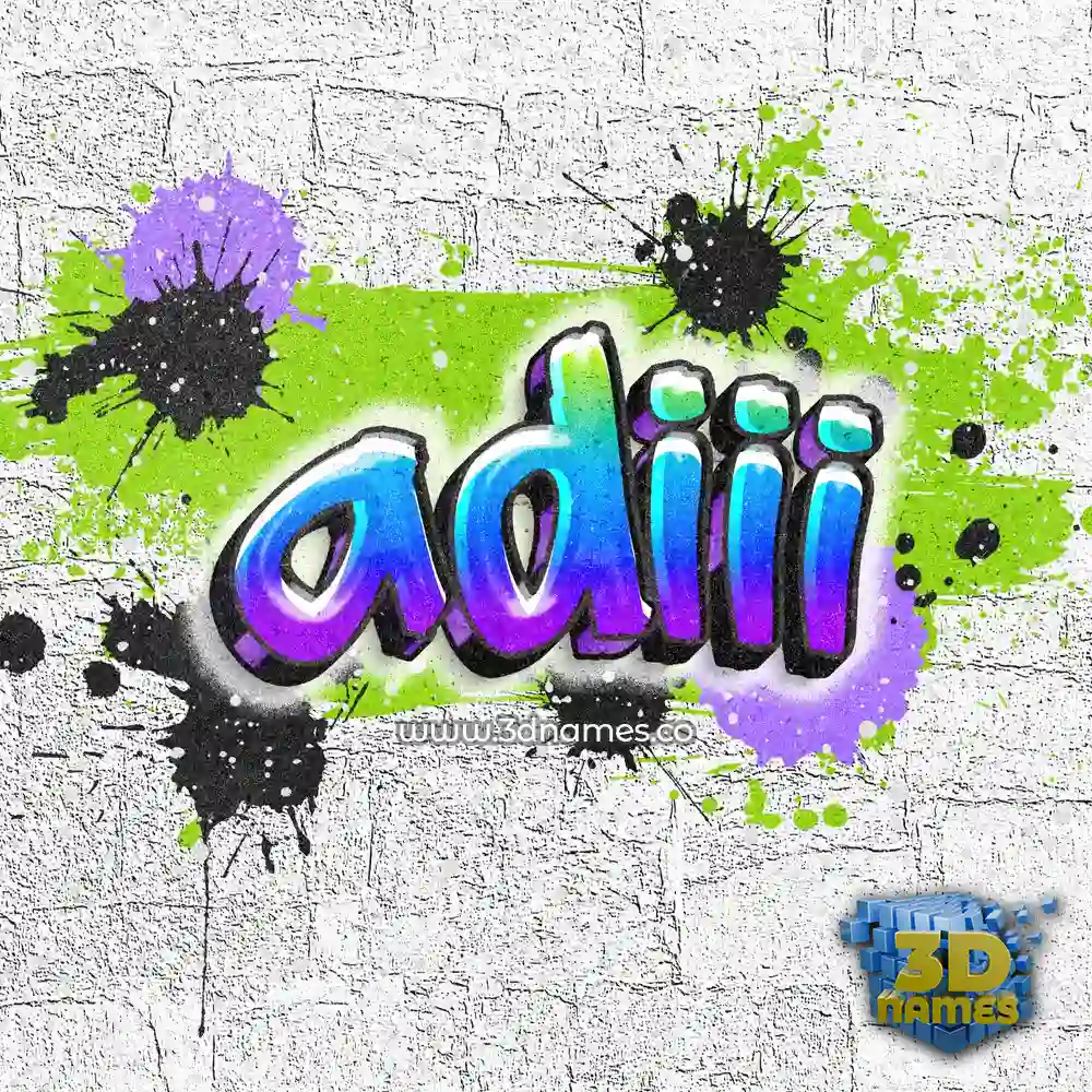 adiii in Graffiti Grunge style - 3D name wallpaper