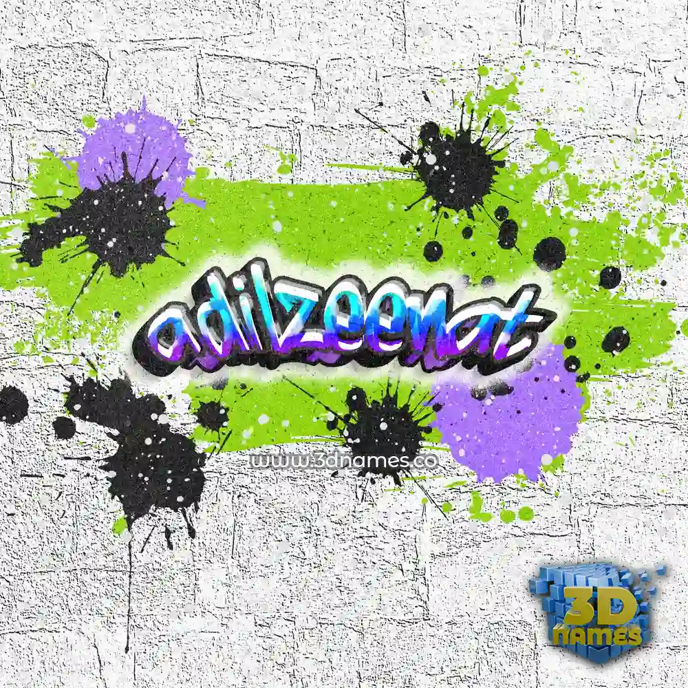 adilzeenat in Graffiti Grunge style - 3D name wallpaper