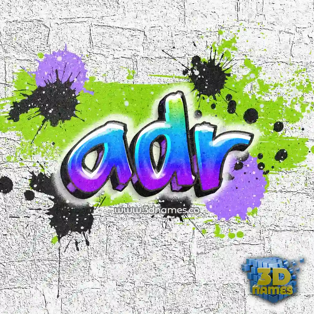 adr in Graffiti Grunge style - 3D name wallpaper