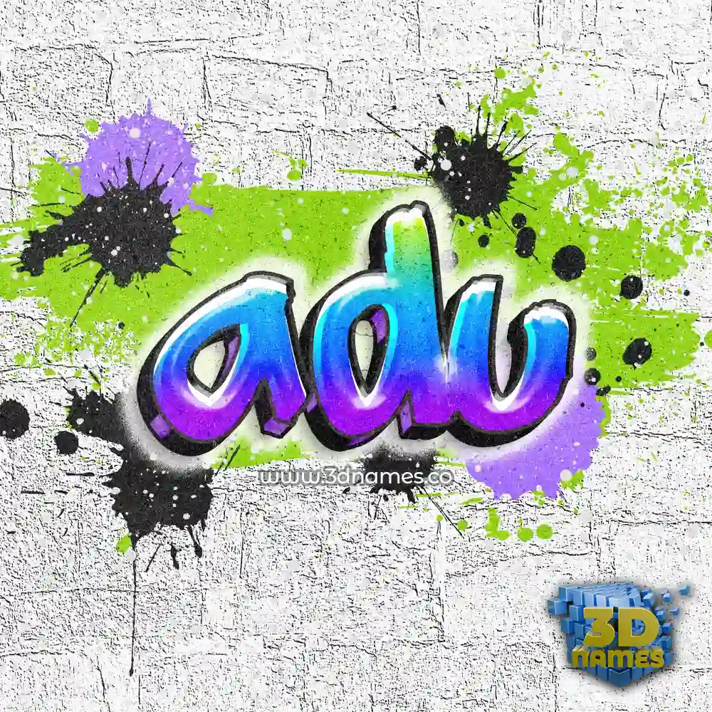 adu in Graffiti Grunge style - 3D name wallpaper