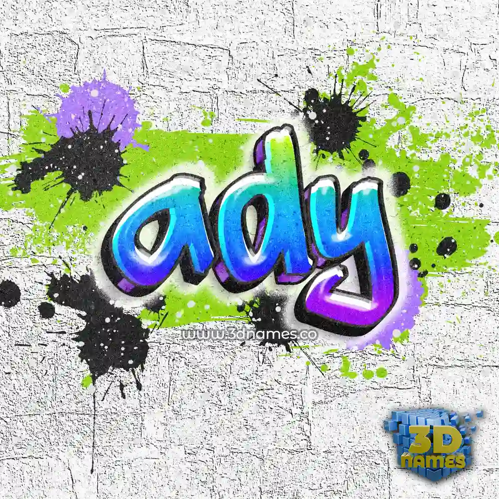 ady in Graffiti Grunge style - 3D name wallpaper