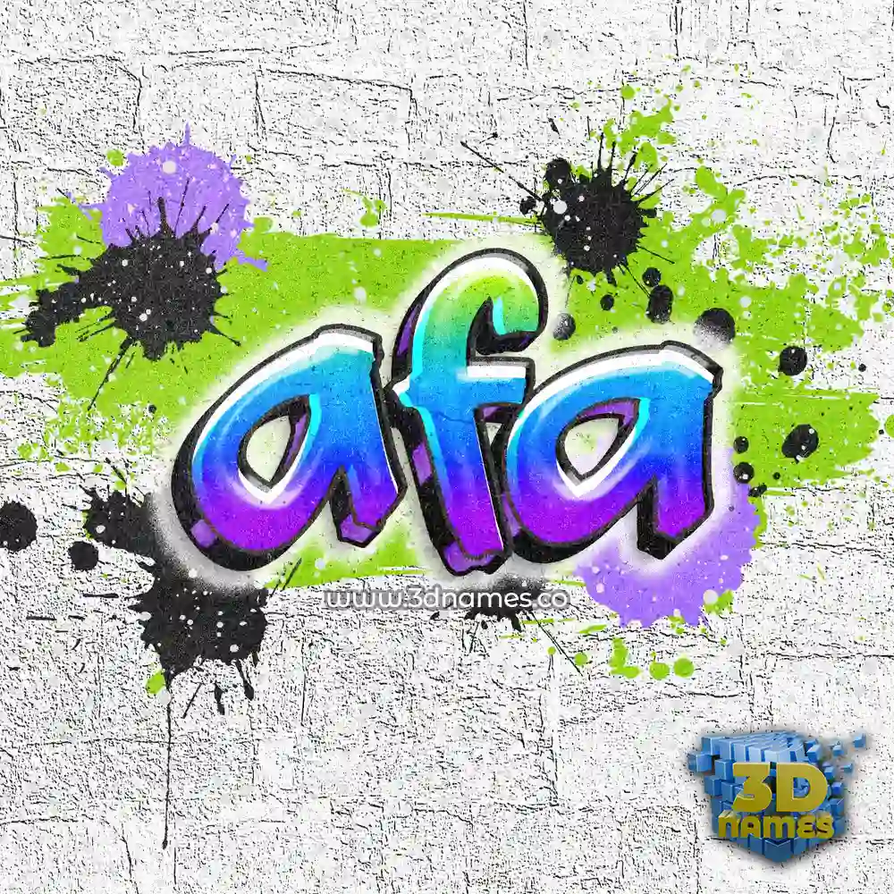 afa in Graffiti Grunge style - 3D name wallpaper