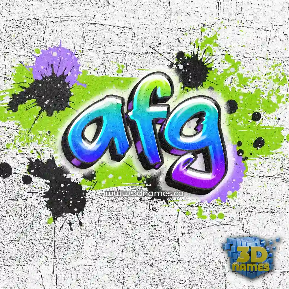 afg in Graffiti Grunge style - 3D name wallpaper