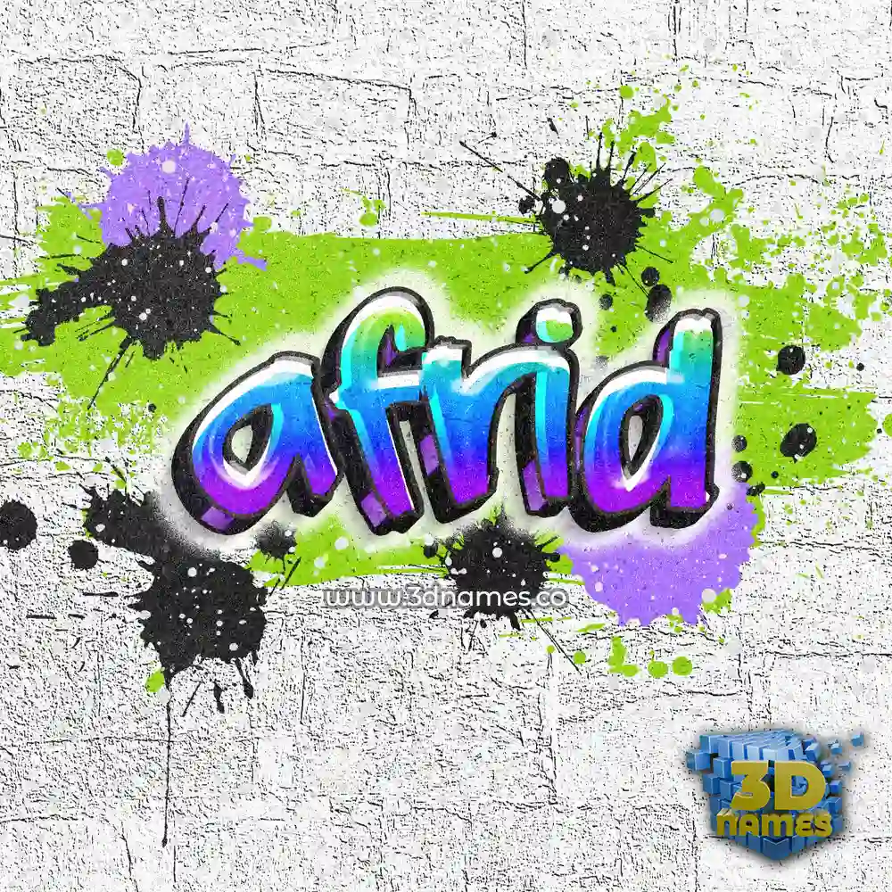 afrid in Graffiti Grunge style - 3D name wallpaper
