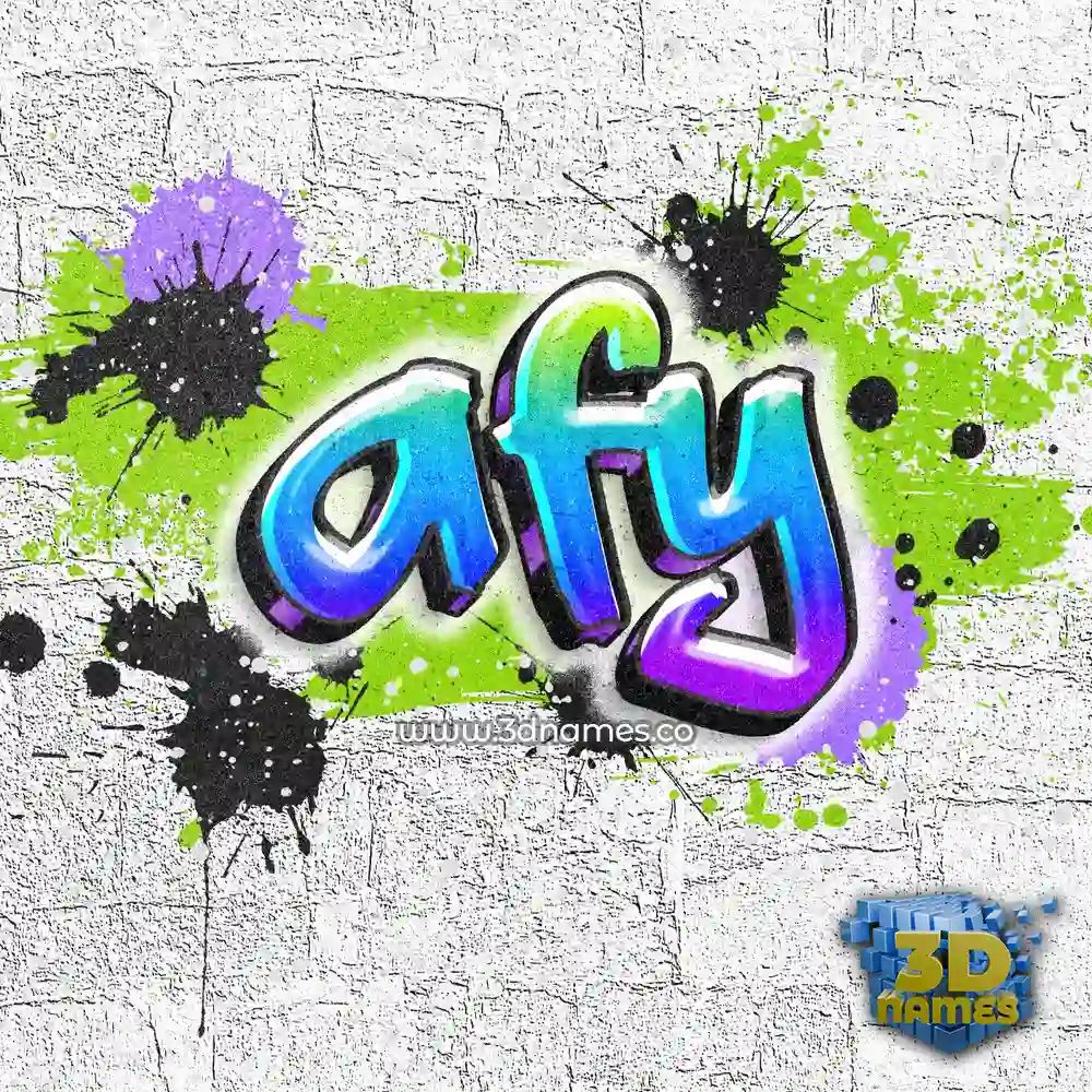 afy in Graffiti Grunge style - 3D name wallpaper
