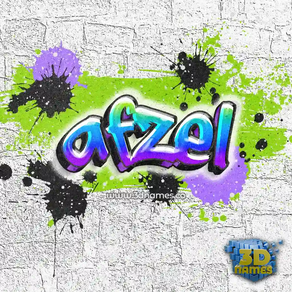 afzel in Graffiti Grunge style - 3D name wallpaper