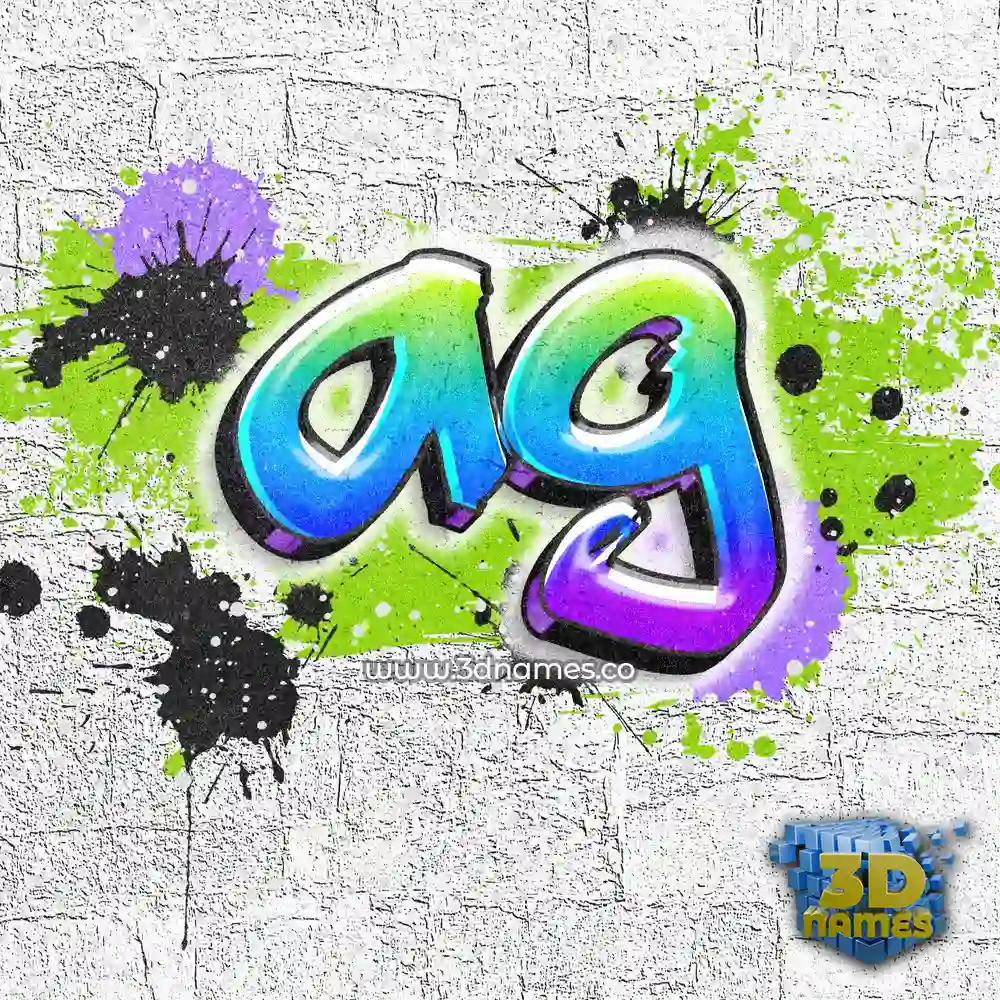 ag in Graffiti Grunge style - 3D name wallpaper