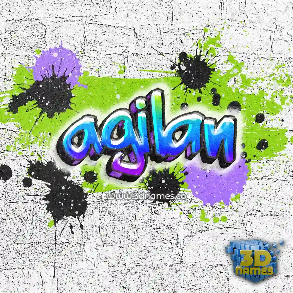 agilan in Graffiti Grunge style - 3D name wallpaper