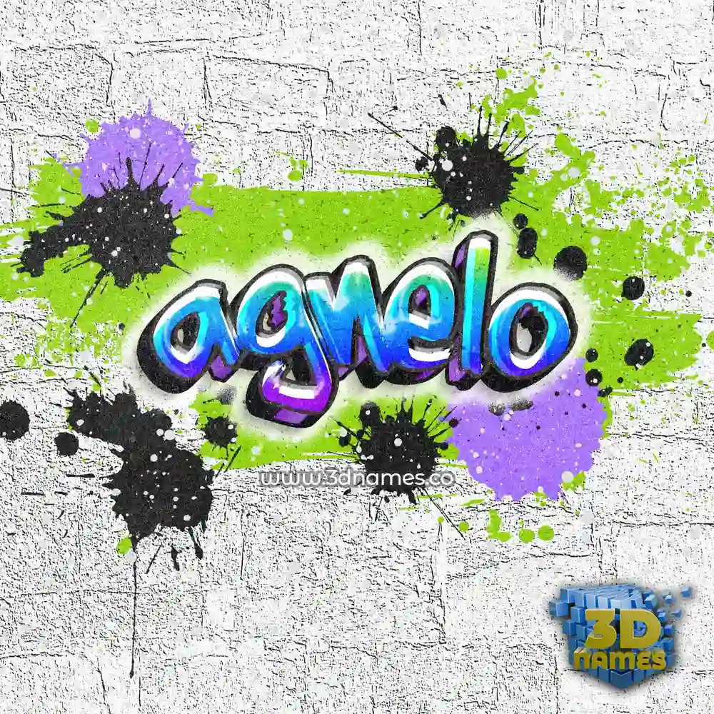 agnelo in Graffiti Grunge style - 3D name wallpaper