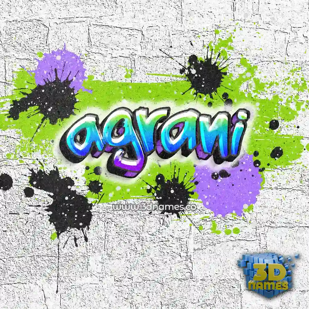agrani in Graffiti Grunge style - 3D name wallpaper