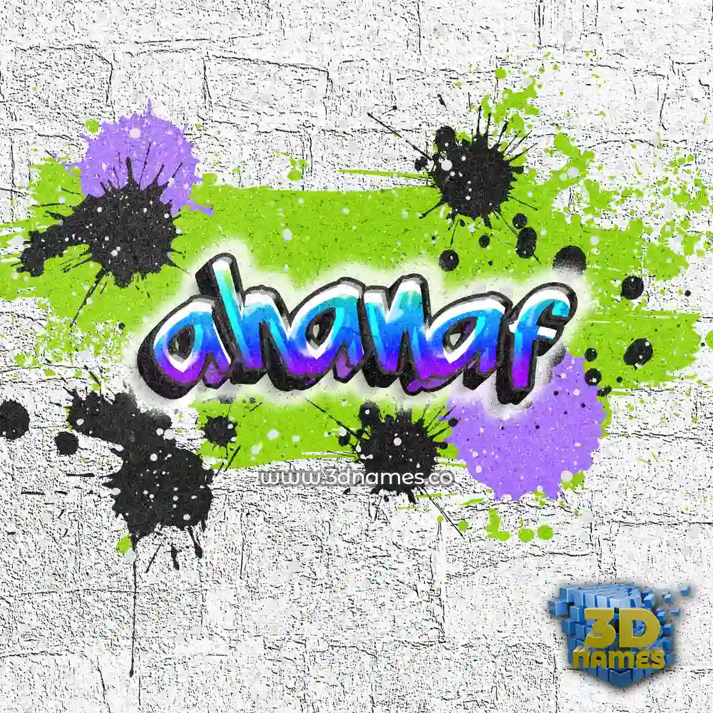 ahanaf in Graffiti Grunge style - 3D name wallpaper