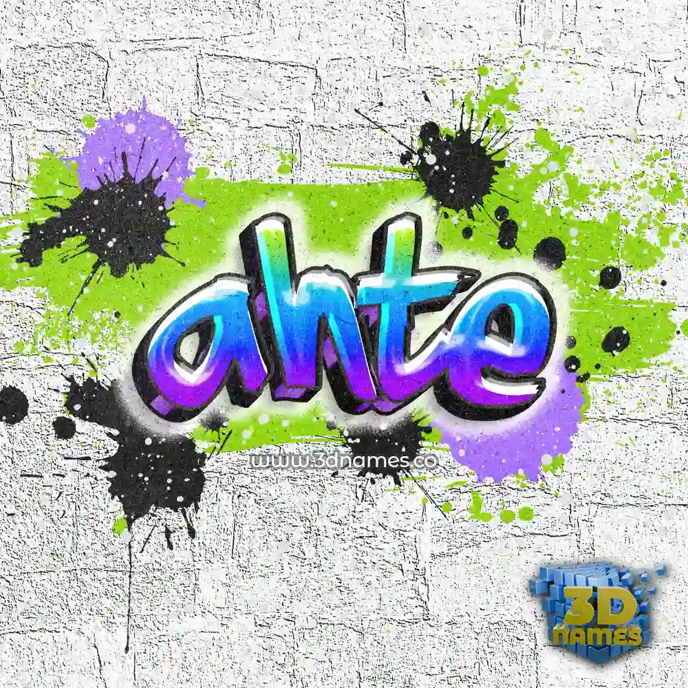 ahte in Graffiti Grunge style - 3D name wallpaper