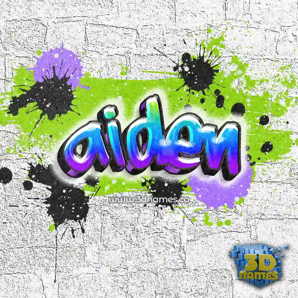 aiden in Graffiti Grunge style - 3D name wallpaper